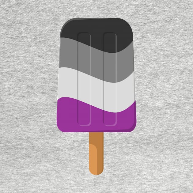 Asexual Pride Flag Ice Pop Vector by LiveLoudGraphics